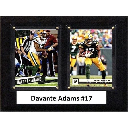 WILLIAMS & SON SAW & SUPPLY C&I Collectables 68DAVADAMS NFL 6 x 8 in. Davante Adams Green Bay Packers Two Card Plaque 68DAVADAMS